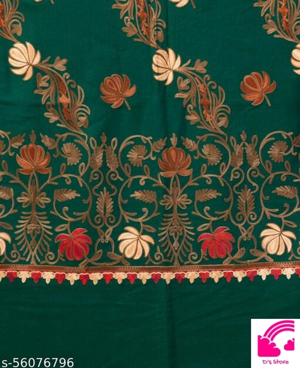 Fancy And Stylish Floral Embroidery Stole For Women/ Ladies   - FreeSize