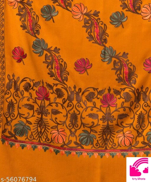 Fancy And Stylish Floral Embroidery Stole For Women/ Ladies   - FreeSize