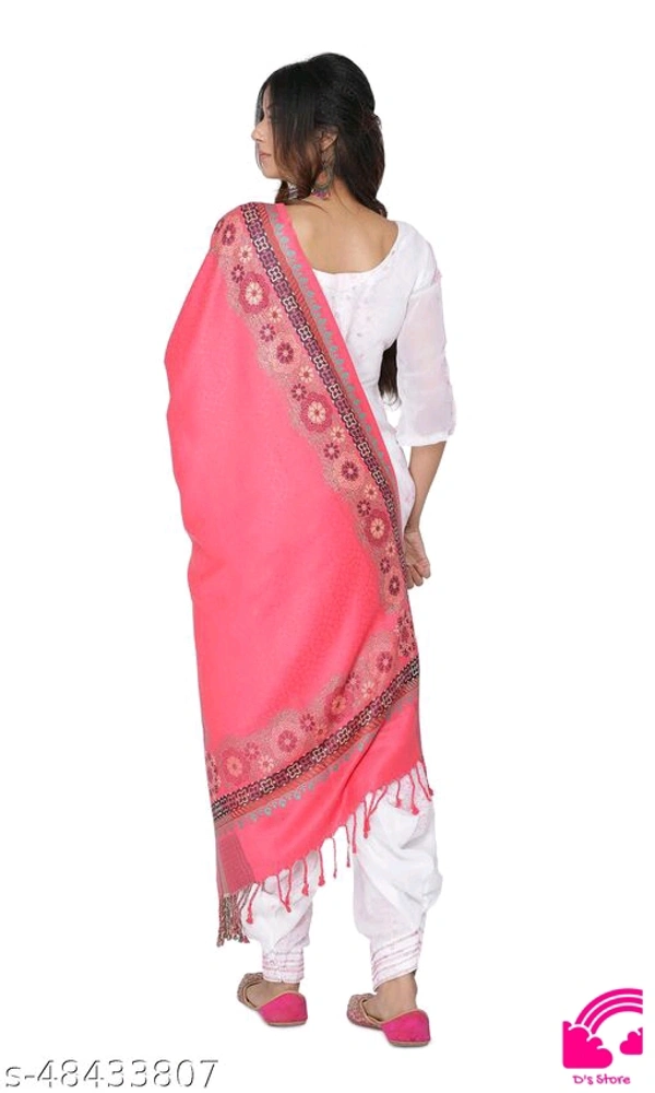 Kti Viscose Embroidered Winter Women Shawl  - FreeSize