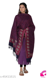 Kti Viscose Embroidered Winter Women Shawl  - FreeSize