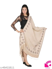 Kti Viscose Embroidered Winter Women Shawl  - FreeSize