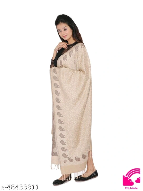 Kti Viscose Embroidered Winter Women Shawl  - FreeSize