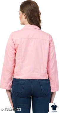 Stylish Women Pink Color Jacket - L