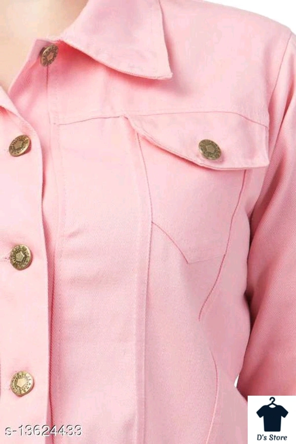 Stylish Women Pink Color Jacket - L