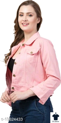 Stylish Women Pink Color Jacket - L