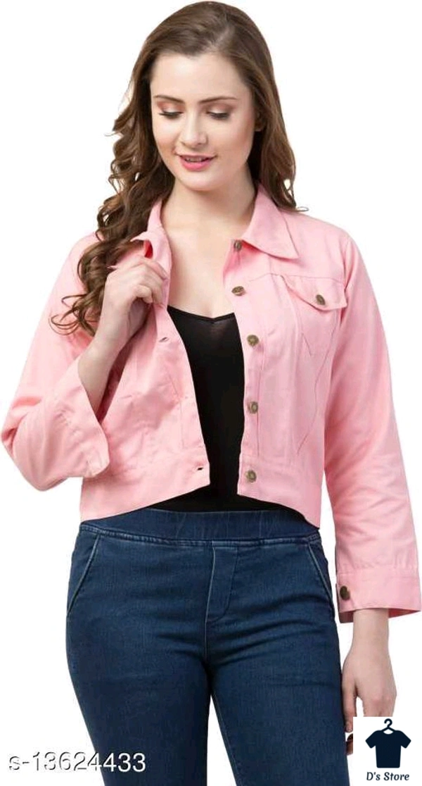 Stylish Women Pink Color Jacket - XL