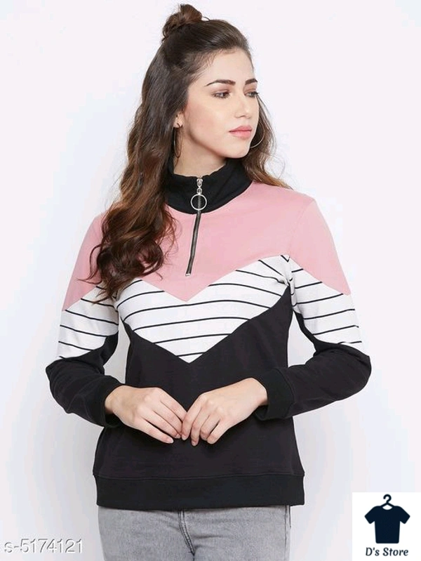 Pretty Women Tri Color Combination Sweatshirt - L