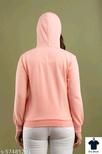 Pretty Pink Color Printed Sweatshirt - S