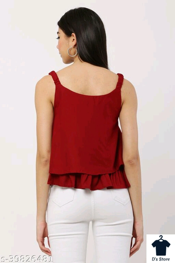 Maroon Cat Printed Women Top - M