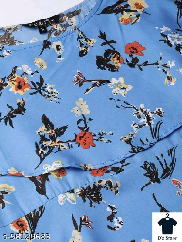Trendy Retro Sky Blue Women Dress - XL