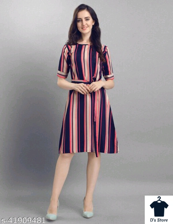Classy Fashionable Multicolored Women Dress - M
