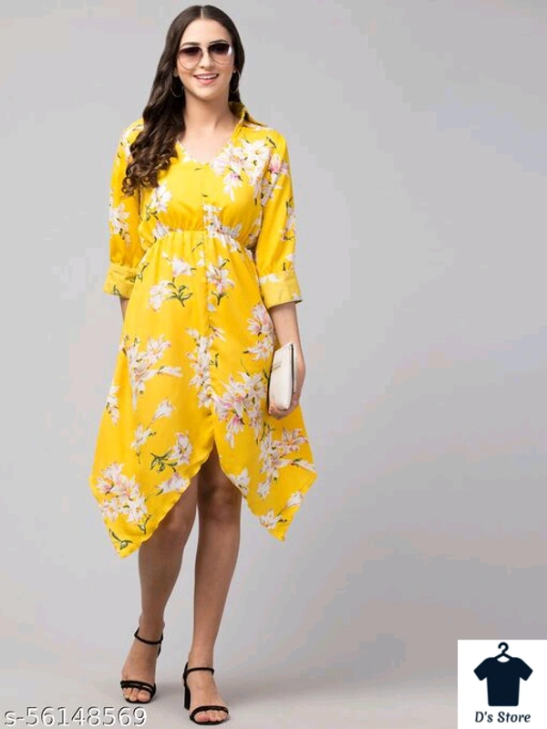 Urban Retro Women Dress Yellow - L