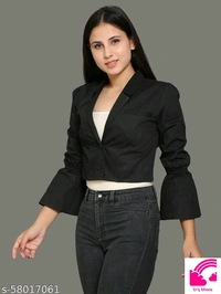 Single Brested Jackets With Bells Sleeves  - S