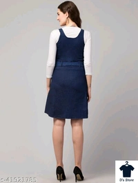 Classy Elegant Denim Women Dress - S
