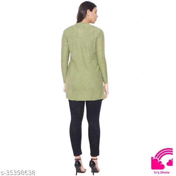 Clapton Women Arcylic Blend Full Sleeves Winter Wear Long Cardigan  - XXL
