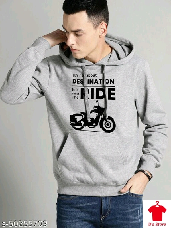Classy Grey Modern Men Hoodie - XXL