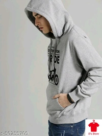 Classy Grey Modern Men Hoodie - XXL