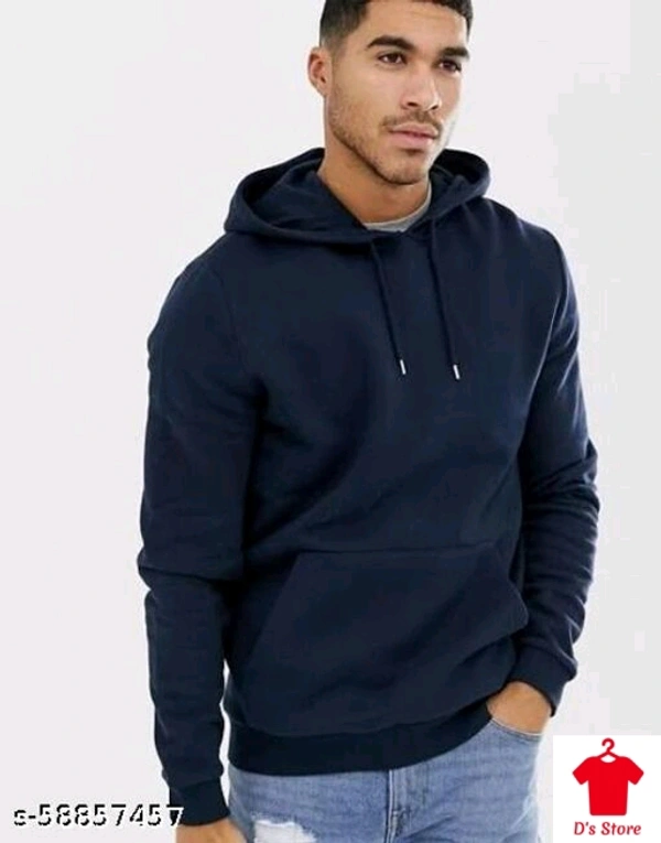 Dark Blue Mens Hoodie - S