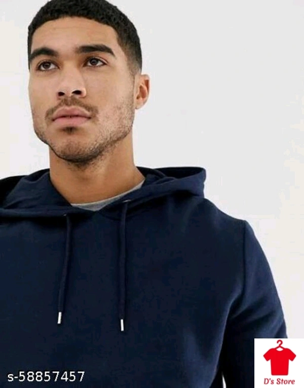 Dark Blue Mens Hoodie - L