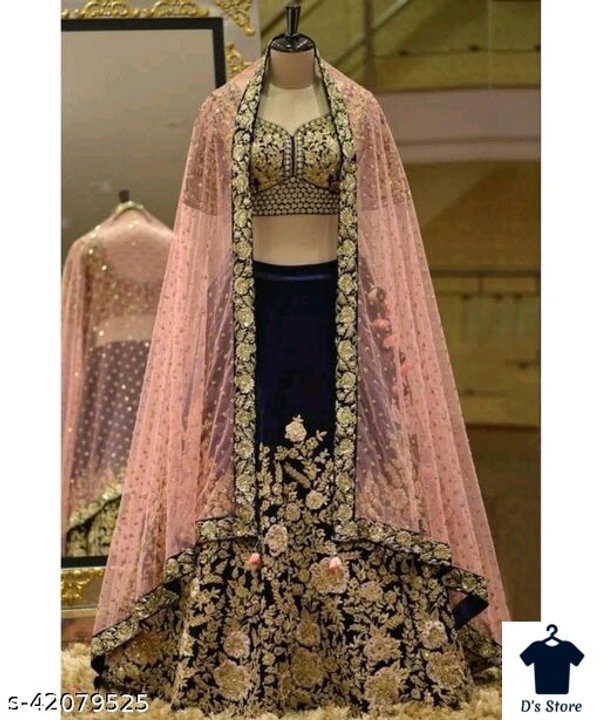 Women's Heavy Embroidered Work Wedding Lehenga Choli  - FreeSize