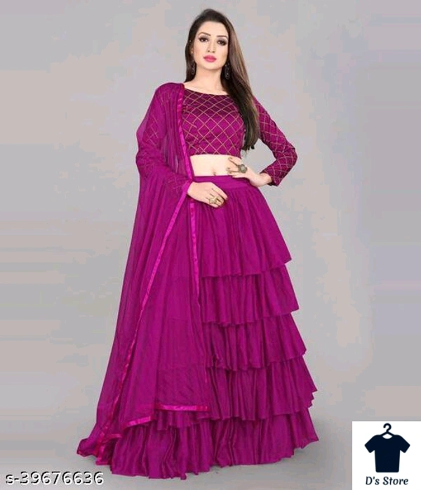 Myra Faishonale women Lehenga  - Semi Stitched