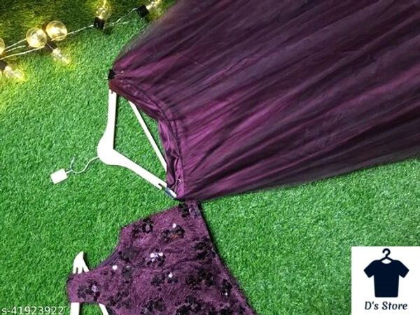 Wine Colour Lehenga Choli  - FreeSize