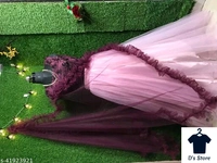 Wine  Colour Lehenga Choli  - Semi Stitched