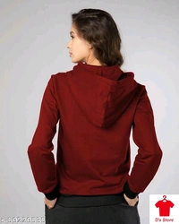 Classy Fabulous Women Maroon Color Sweatshirt - S