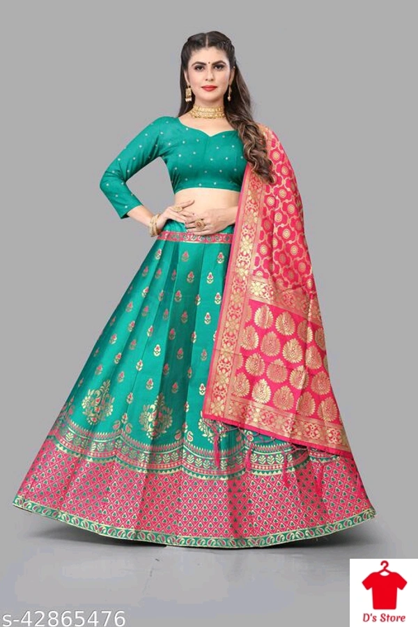 Kashvi Green Women Lehenge - FREE SIZE
