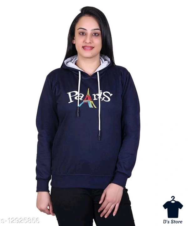 Blue Women Hoodie  - L