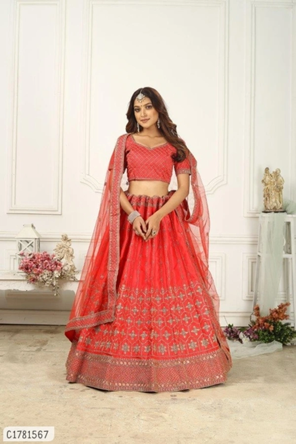 Wedding Beautiful Lehenga - Semi Stitched