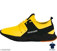 All New Mens Intesnse Running Yellow Sports Shoes - 6
