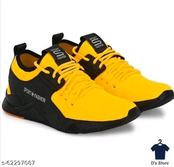 All New Mens Intesnse Running Yellow Sports Shoes - 8
