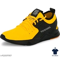 All New Mens Intesnse Running Yellow Sports Shoes - 10