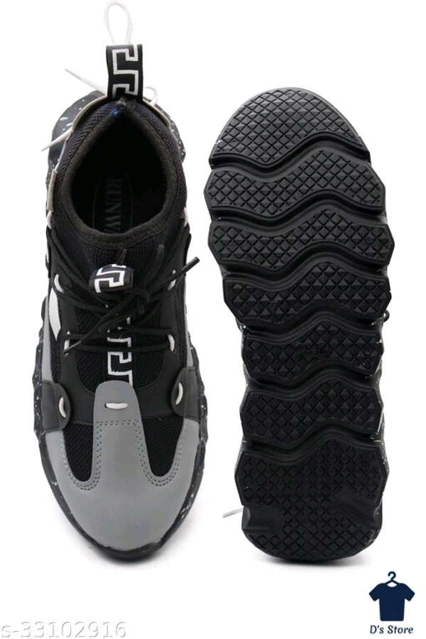 Mens Black Adorable Fancy Sports Shoes - 6