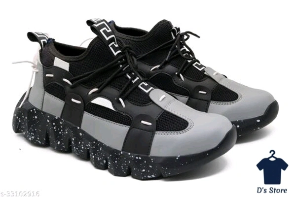 Mens Black Adorable Fancy Sports Shoes - 8