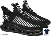 Mens Black Color Stylish Sports Shoe - 8