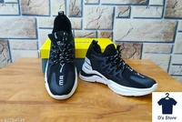 Mens Black Pu Sports Shoe - 8