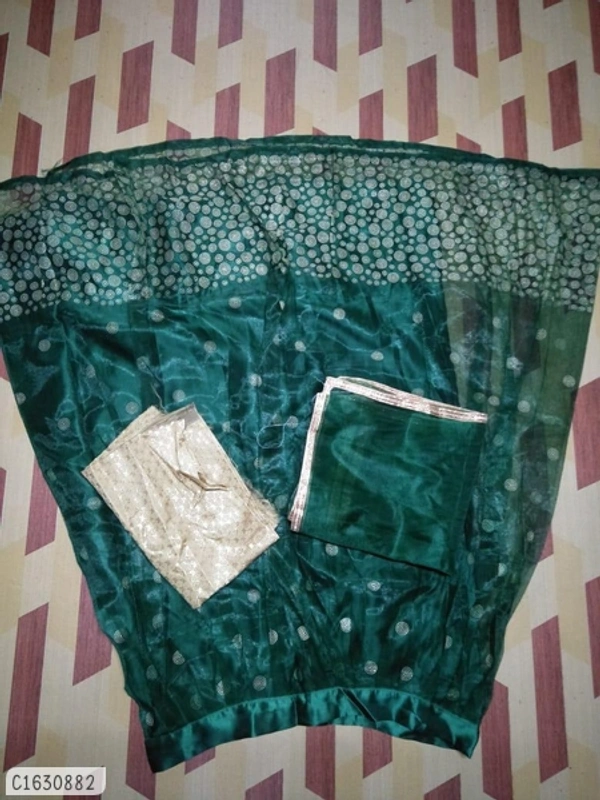 Attractive Sequins Work Net And Silk Lehenga  - FreeSize