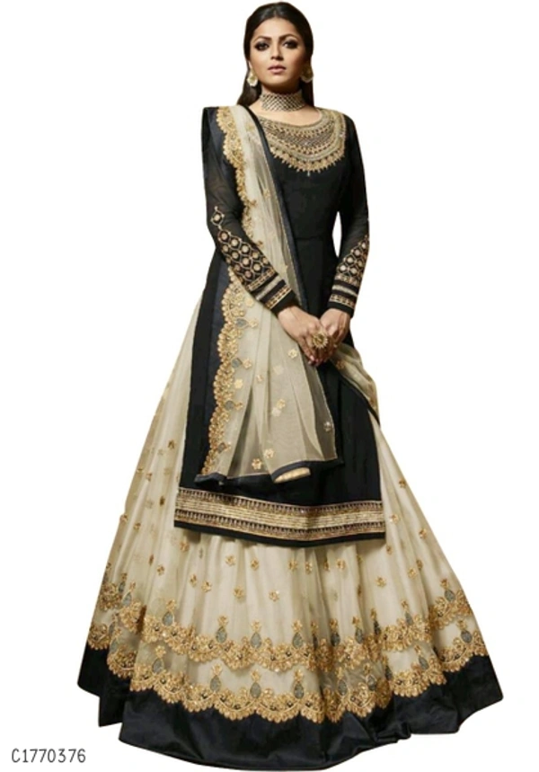Latest Embroidered Georgette Lehenga  - Semi Stitched