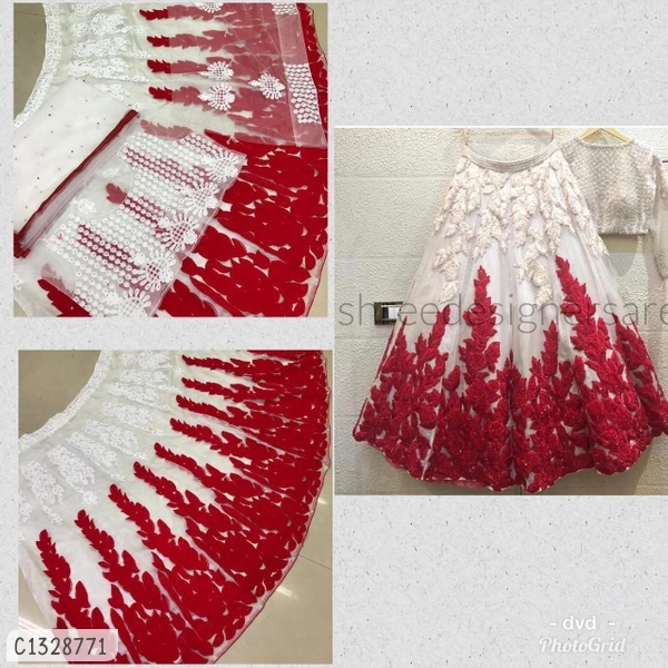 Varnam Authentic Diamond Work Lehenga - Semi Stitched