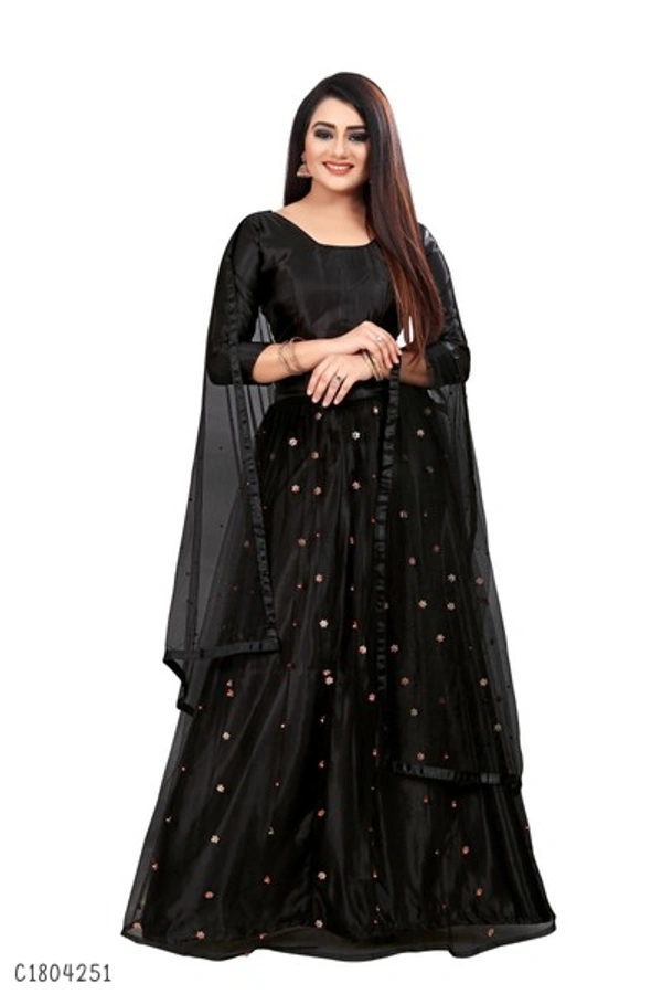 Delightful Jacquard Silk Lehenga  - Semi Stitched