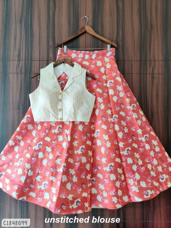 Fancy Pastel Lehenga  - Free size 