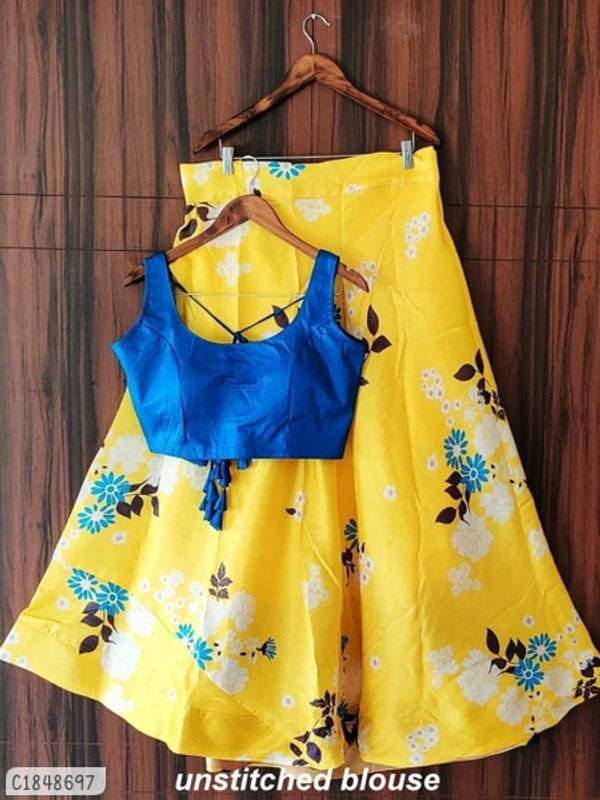 Fancy Pastel Lehenga  - Free Size 