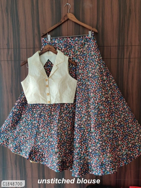 Fancy Pastel Lehenga  - Free Size 