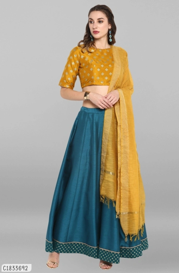Stylish Printed Lehenga  - Semi Stitched