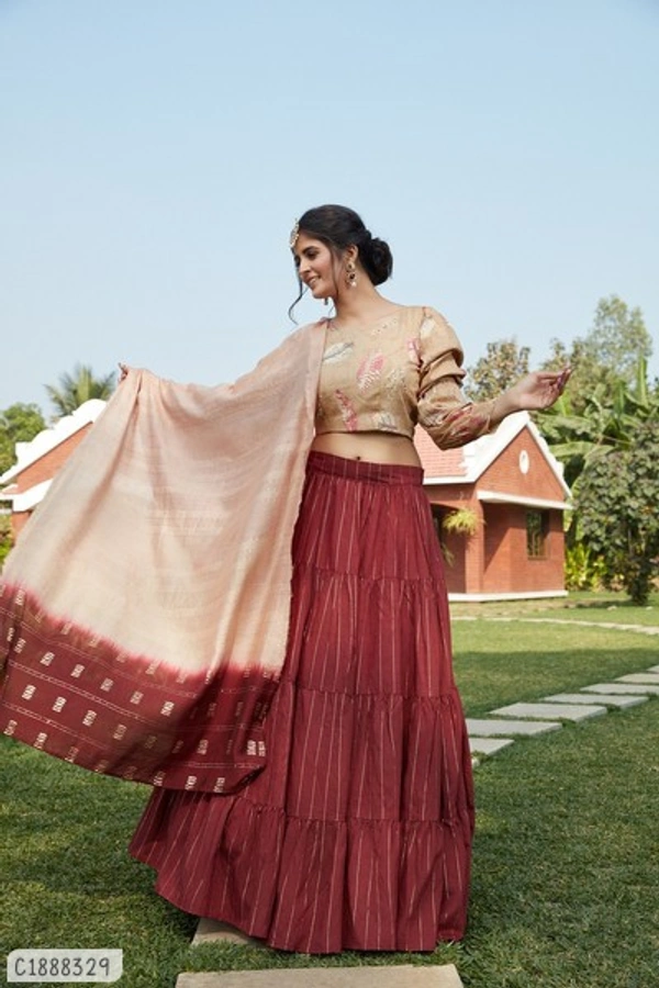 Unique Printed Latest Lehenga  - Semi Stitched