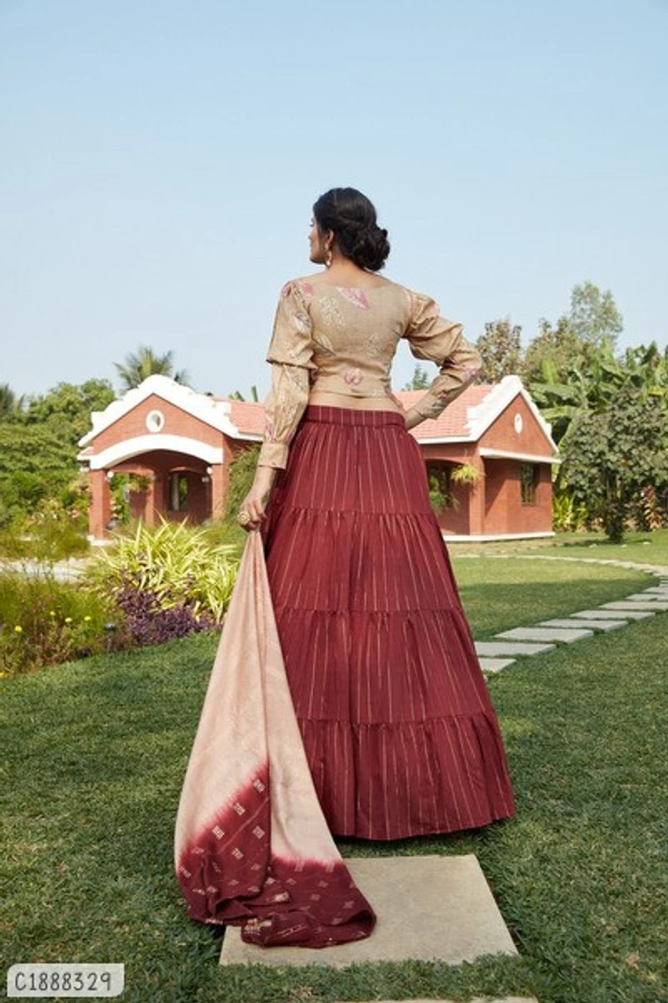 Unique Printed Latest Lehenga  - Semi Stitched