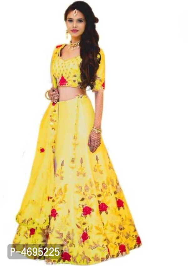 Latest Attractive Taffete Lehengas - Semi Stitched