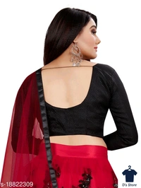 All New Women Fancy Net Red Color Lehenge - Unstitch